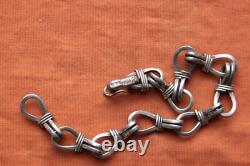 Vtg Sterling Silver Hand Made Biker Bracelet 27 grams
