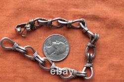 Vtg Sterling Silver Hand Made Biker Bracelet 27 grams