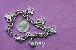 Vtg Sterling Silver Hand Made Biker Bracelet 44.6 grams 8 Long