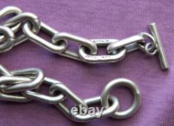 Vtg Sterling Silver Hand Made Biker Bracelet 59 grams 8 3/4 Long