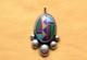 Vtg Sterling Silver Hand Made Turquoise Coral Malachite Lapis Multistone Pendant