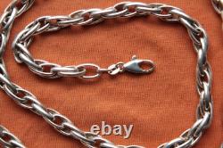 Vtg Sterling Silver Made in Italy Chain Necklace 53 grams 23.5 long 6.5 mm