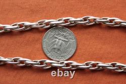 Vtg Sterling Silver Made in Italy Chain Necklace 53 grams 23.5 long 6.5 mm