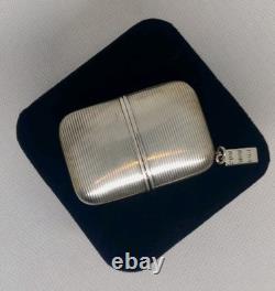 Vtg Sterling Silver Swiss Made Delmas Ermeto Style Purse/Travel Watch Running