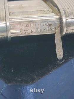 Vtg Sterling Silver Swiss Made Delmas Ermeto Style Purse/Travel Watch Running