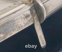 Vtg Sterling Silver Swiss Made Delmas Ermeto Style Purse/Travel Watch Running