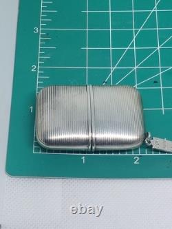 Vtg Sterling Silver Swiss Made Delmas Ermeto Style Purse/Travel Watch Running