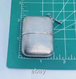 Vtg Sterling Silver Swiss Made Delmas Ermeto Style Purse/Travel Watch Running