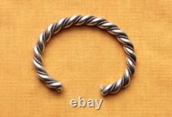 Vtg Sterling Silver Wiking Style Hand Made Woven Bracelet 58.9 g