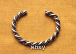 Vtg Sterling Silver Wiking Style Hand Made Woven Bracelet 58.9 g