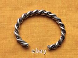 Vtg Sterling Silver Wiking Style Hand Made Woven Bracelet 58.9 g