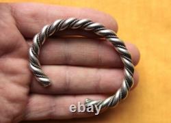 Vtg Sterling Silver Wiking Style Hand Made Woven Bracelet 58.9 g