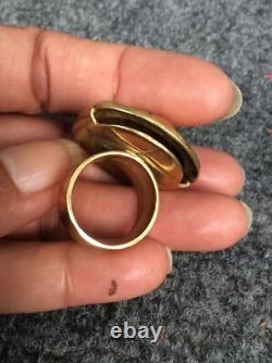 Vtg artisan hand made sterling silver 925 vermeil turtle bell Ring Size 7.5