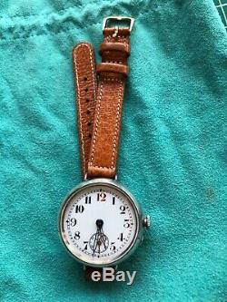 WW1 Sterling Silver Officers Trench Watch Swiss Made