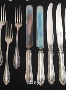 Watson/Wallace King Philip Sterling Silver Service For 8 Flatware Set Made USA