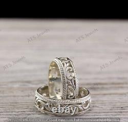 Wedding Bands His & Her Couple Love Band Ring Ring Set Real 925 Sterling Silver