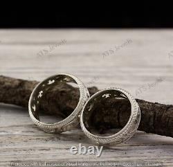 Wedding Bands His & Her Couple Love Band Ring Ring Set Real 925 Sterling Silver