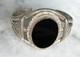 Well Made 925 Sterling Silver And Onyx Cuff Bracelet