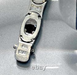 Well Made Bi-tone 925 Sterling Silver Multi Gemsone Bracelet
