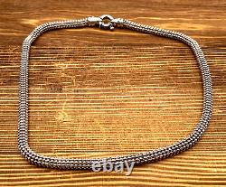 Well Made Thick Wheat Sterling Silver 925 Necklace CLU116 42g 16