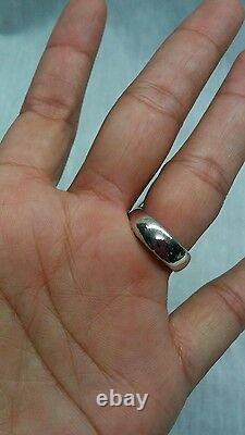 Well made sterling silver 925 brown red stone ring size 6