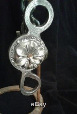 Western Bit Sterling Silver Custom Made Show Tack Hand Engraved Very Fancy