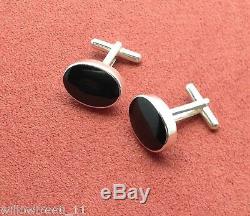 Whitby jet and sterling silver cufflinks jcf01 hand made in whitby