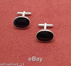 Whitby jet and sterling silver cufflinks jcf01 hand made in whitby