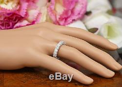 Wide 4.00ctw Eternity Band, Wedding Band, Ring, Man Made Diamond Simulated