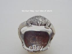 Wombat ring in sterling silver hand made to your size. Australian hallmarked
