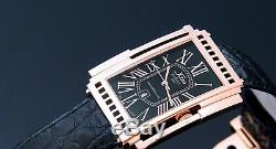 Xezo RARE VINTAGE Ca. 2001 Architect 18K Rose Gold Pl. Watch. Swiss Made Quartz