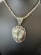 Yazzie Navajo Sterling Silver Blue Rustic Turquoise Necklace Pendant 18995